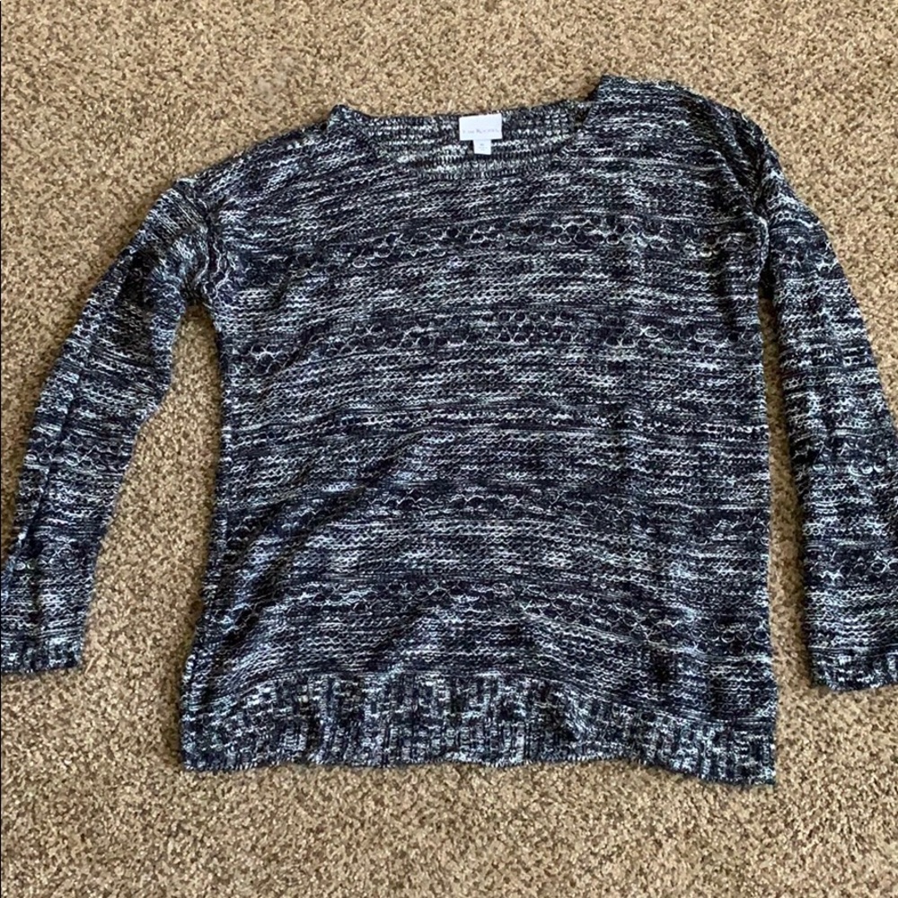 Navy Blue Marbled Sweater